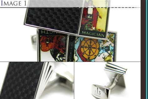 【楽天市場】【2022awモデル】tateossian タテオシアン Play Time Carbon Tarot Black Carbon Fiber Cufflinks プレイタイム