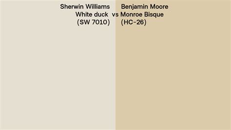 Sherwin Williams White Duck Sw Vs Benjamin Moore Monroe Bisque