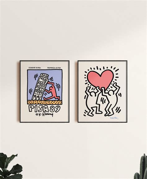 Gallery Wall Set Pop Art Print Exhibition Poster Keith Haring Print