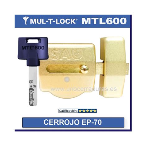 Cerrojo Sag Ep Multlock Mtl Oro Llaves