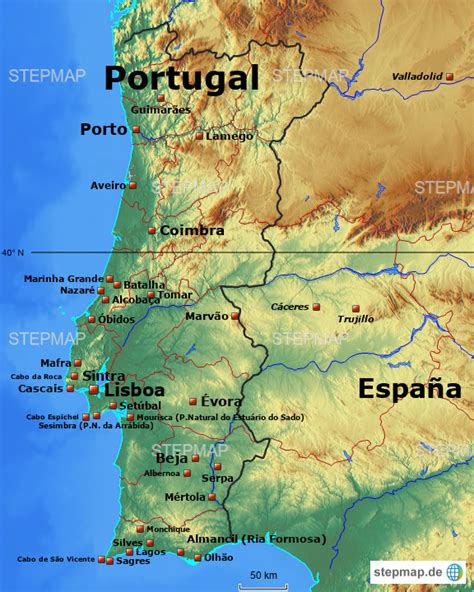 Stepmap Portugal Landkarte F R Portugal