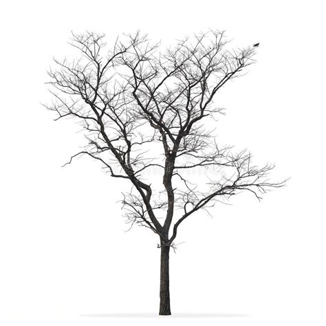 Photo Sans Feuilles D Arbre D Isolement Sur Le Blanc Photo Stock