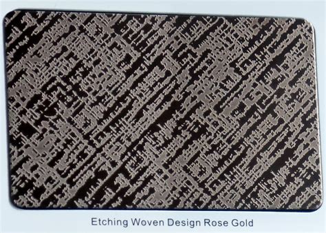 Woven Design Rose Gold Mirror Etching Finish Design N Sheets