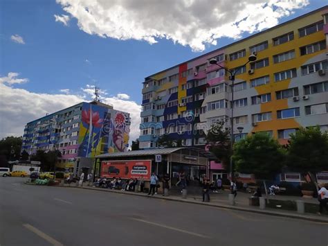 Bucharest Romania September Apartment Building Brightly