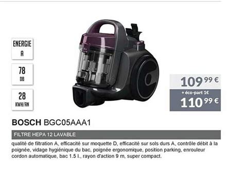 Promo Bosch Bgc Aaa Chez Copra Icatalogue Fr