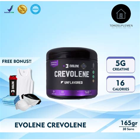 Jual EVOLENE CREVOLENE 30S CREATINE MONOHYDRATE 30 SERVINGS CREAPURE