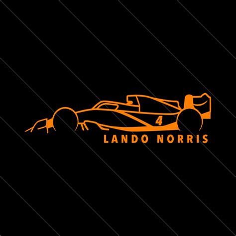 Lando Norris F1 Racing Driver Svg File Digital Inspire Uplift