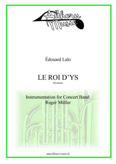 Le Roi D Ys Sheet Music Douard Lalo Concert Band