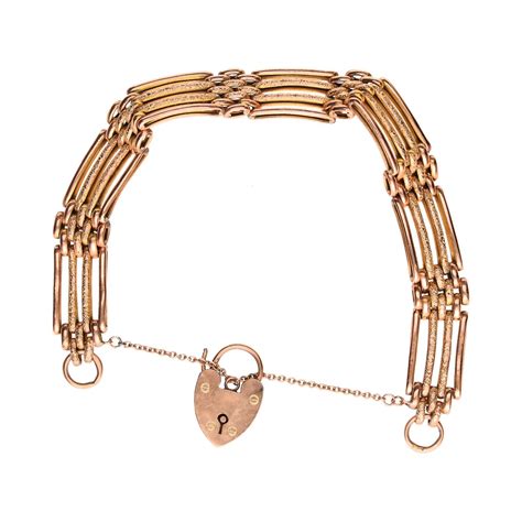 9ct Rose Gold Gate Link Bracelet