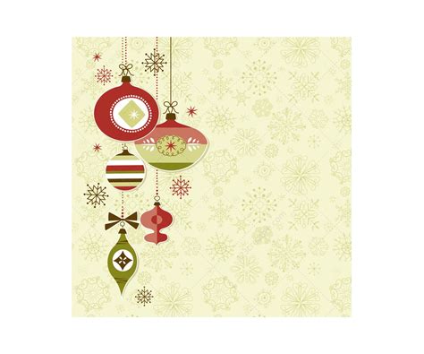 4 Retro Christmas Card Vector Illustrations