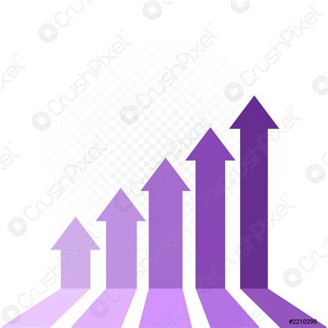 Modello Grafico Della Crescita Della Freccia Viola Vettore Stock