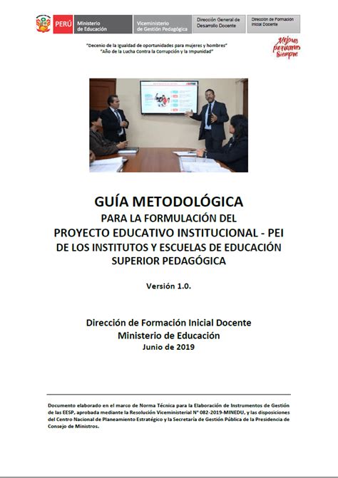 Guía metodológica para la formulación del Proyecto Educativo