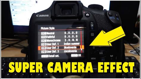 Cara Pasang Efek Kamera Dslr Canon Eos D Youtube