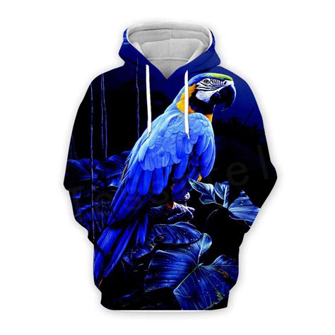 Tessffel Animal Parrot Art Colorful Unisex Tracksuit Casual New Fashion