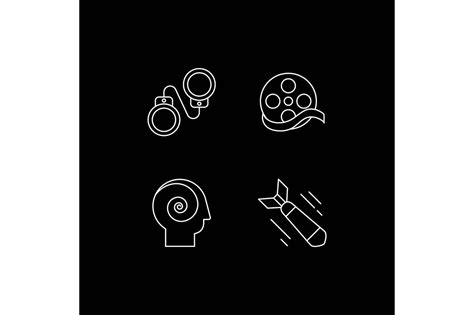 Movie Genres Categories Linear Icons Outline Icons Creative Market