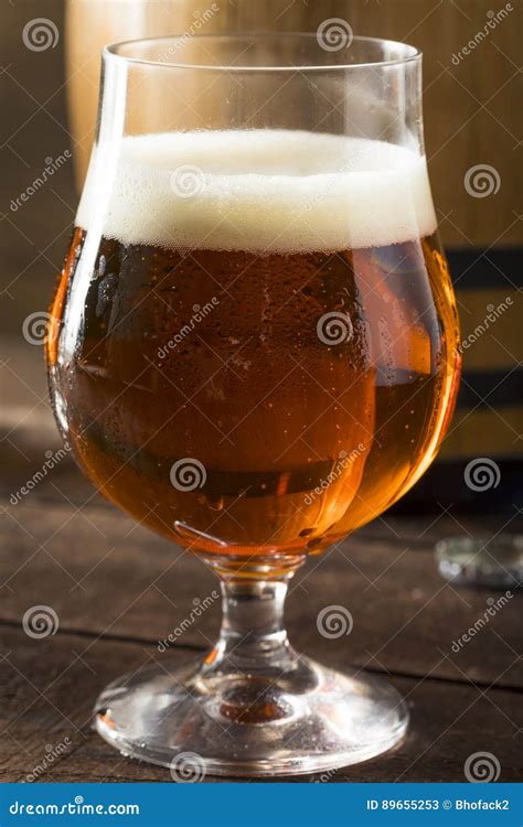 Refreshing Bourbon Barrel Aged Beer Stock Image - Image of rustic ...