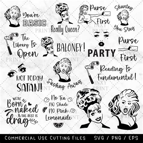 Rupaul Drag Race Mega Bundle Svg Files For Cricut And Etsy