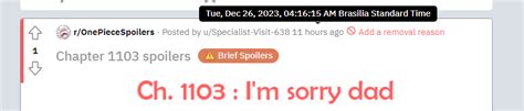 One Piece Chapter 1103 — Brief Spoilers Ronepiecespoilers