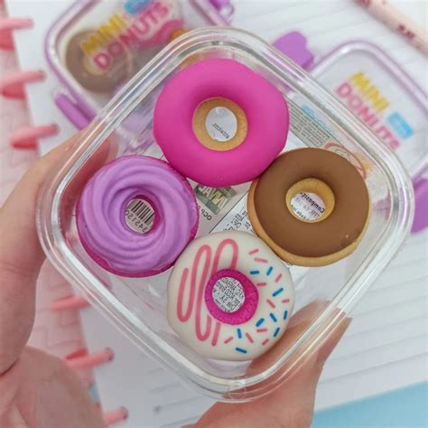 Borracha Mini Donuts 4 Unidades Tilibra Shopee Brasil