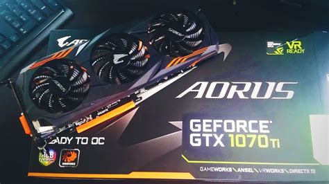 Gigabyte Geforce Gtx 1070 Ti Aorus 8gb Ddr5 Unboxing Youtube