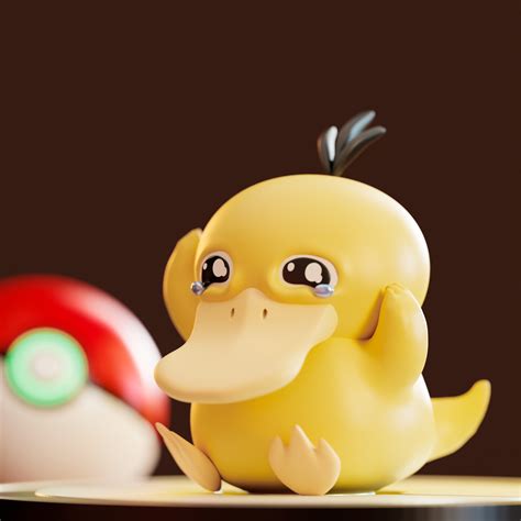 Artstation Sad Psyduck Toy Art Pokemon