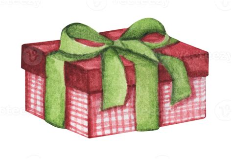 Watercolor Drawing Christmas Gift Boxes With Bows Present Box