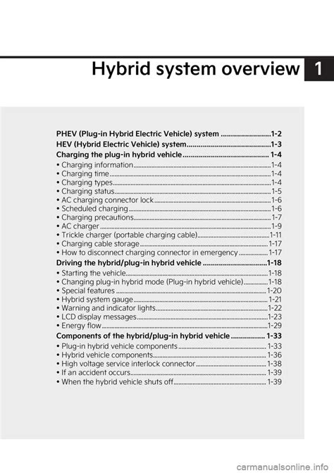 Kia Niro Phev Owners Manual Pages