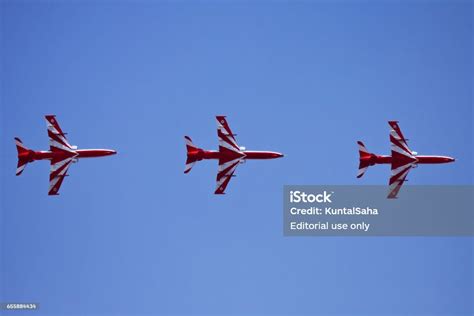 Surya Kiran Flying In Formation Stock Photo - Download Image Now ...