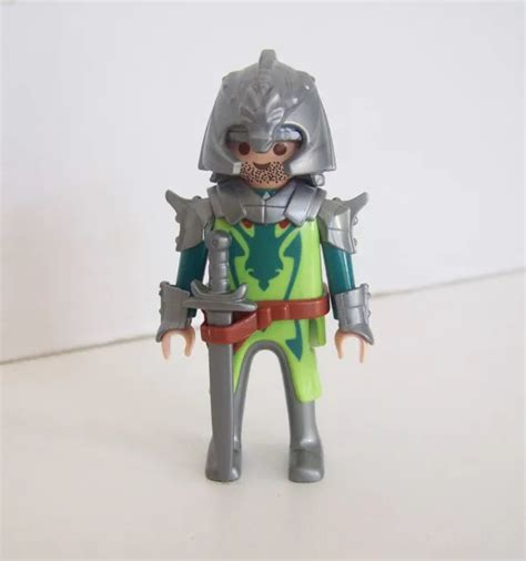 PLAYMOBIL L42123 MOYEN AGE Chevalier Du Dragon Vert Chef Catapulte