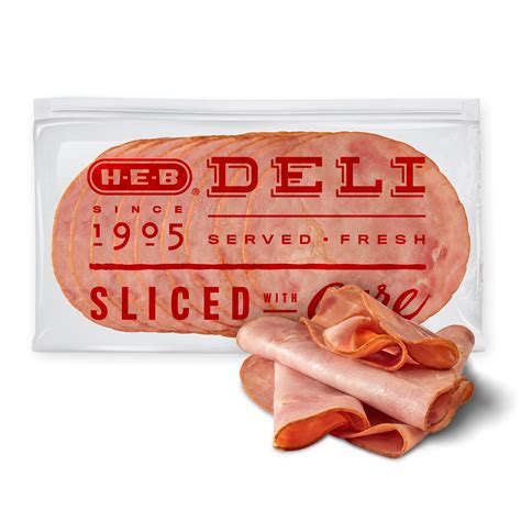 H E B Deli Mesquite Smoked Uncured Ham Sandwich Sliced Shop Meat At