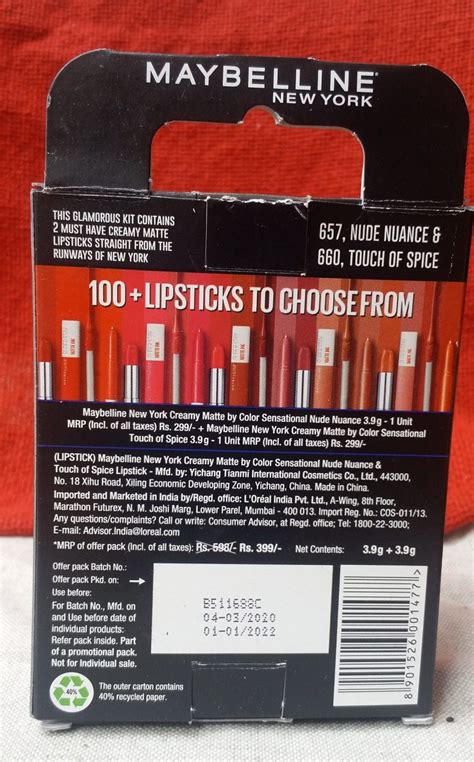 Maybelline Creamy Matte Lipstick Combo Genuine Review Benefits Nude