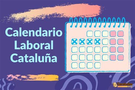 Calendario Laboral Cataluña en Excel para Descargar e Imprimir Gratis