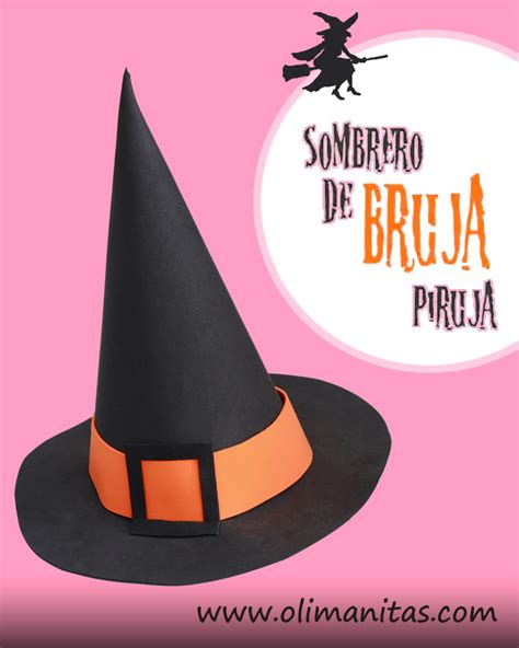 SOMBRERO DE BRUJA PIRUJA PARA HALLOWEEN DIY OLIMANITAS