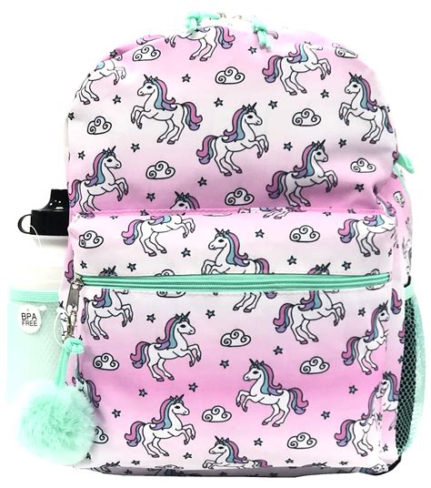 Simply Girls Accessories 6 Pc Girls Backpack Set Pastel Unicorn