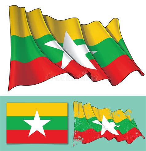 Flag Of Burma Stock Vector Illustration Of Asia Abstract