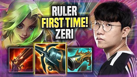 Ruler Plays New Zeri First Time Gen Ruler Plays Zeri Adc Vs Aphelios