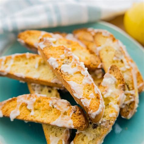 Simple And Easy Italian Lemon Biscotti With Glaze Recipe No Plate