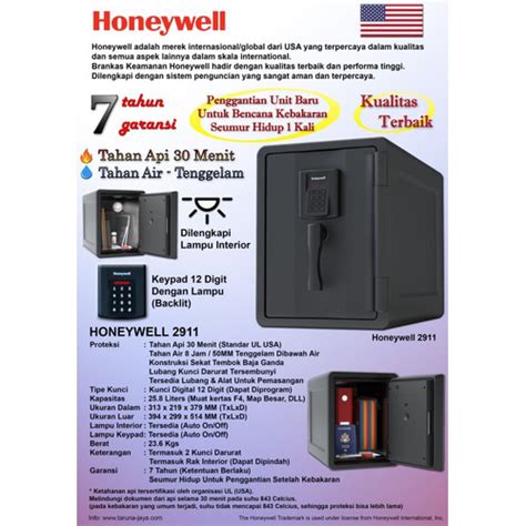 Promo Honeywell Brankas Tahan Api Air Garansi Tahun Packing