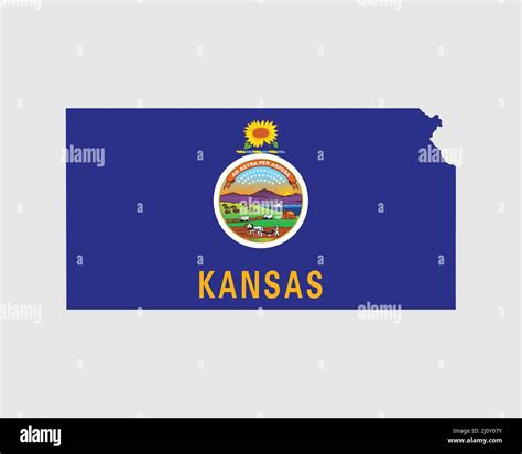 Kansas Map Flag Map Of Ks Usa With The State Flag United States America American United