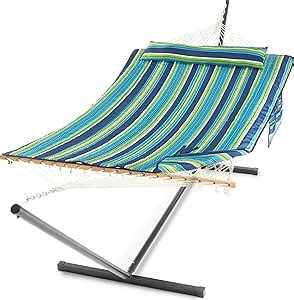 Amazon PNAEUT Double Hammock With Stand For Outside Rope