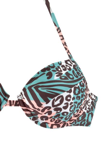 Venice Beach Push Up Bikini Top Maia türkis bedruckt Cup B 34