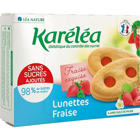 KARELEA Biscuits lunettes fraise sans sucres ajoutés sans huile de