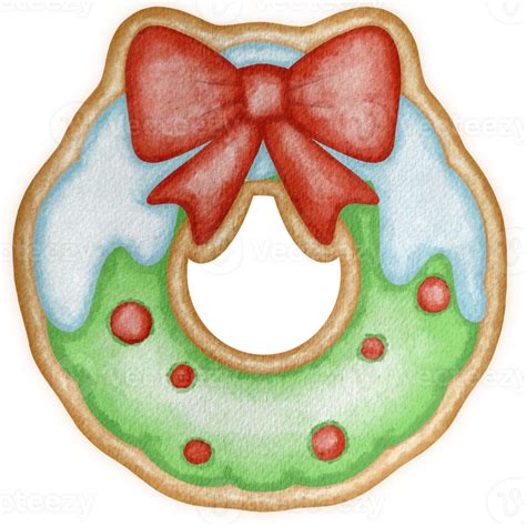 Gingerbread Wreath Christmas Cookies Collection 35026597 PNG