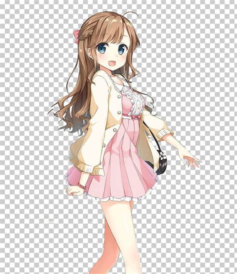 Anime Kawaii Ecchi Drawing Png Clipart Ahoge Animated Cartoon Arm Black Hair Brown Hair