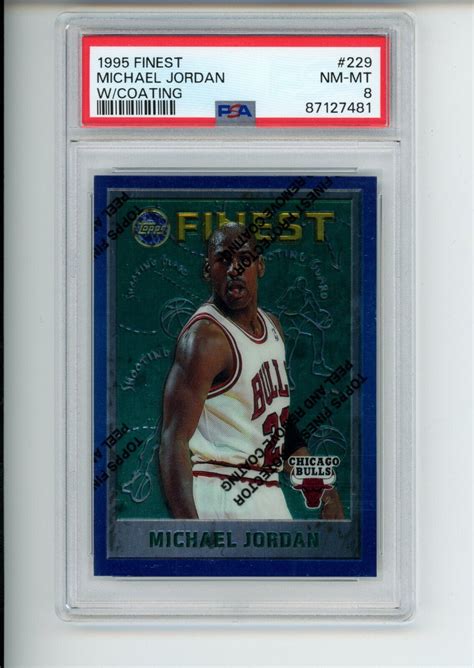 Topps Finest Michael Jordan With Coating Peel Chicago