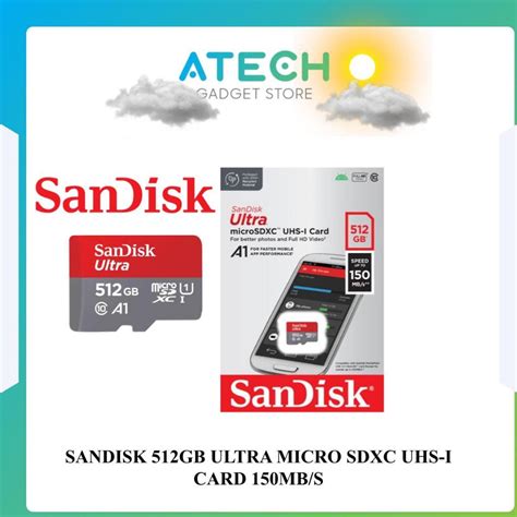 SanDisk Ultra A1 Class 10 Micro SD Memory Card Up To 150MB S 256GB