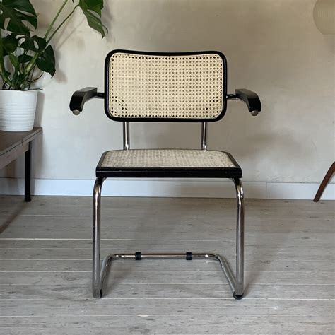 Vintage St Hle B Aus Stahlrohr Und Rattan Von Marcel Breuer