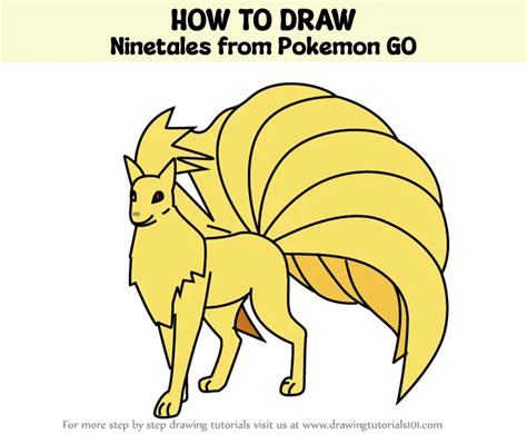 How To Draw Ninetales From Pokemon Go Pokemon Go Step By Step