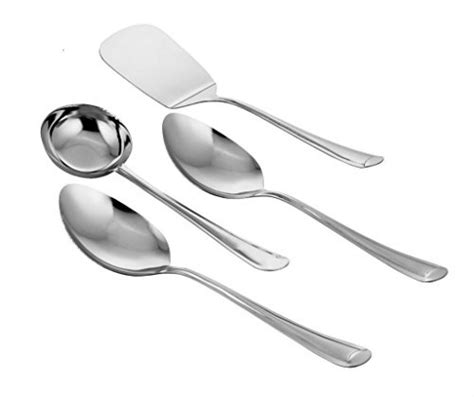 Classic Essentials Stainless Steel Ladle Set, 31cm, Set of 4, Silver ...