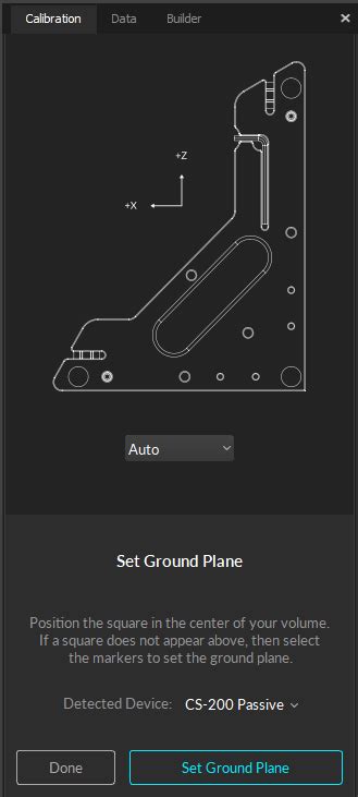 Calibration Pane External Optitrack Documentation